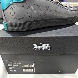 Mens Coach Perforated Leather Shoes Sz10